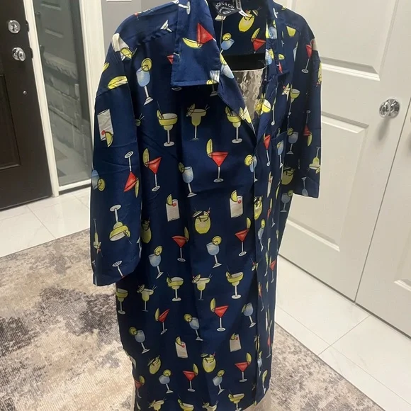 Pacific and Co mens take me on holidays cocktail evening shirt size large new! - Picture 9 of 16